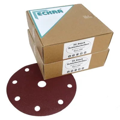 Produktbild von ECKRA Klett-Schleifscheiben Ø 150mm 9-Loch P80 Exzenter-Schleifpapier – 100 Scheiben