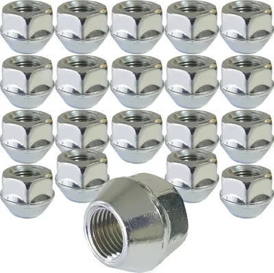 Image de 20x écrous de roue M12x1,5 60° cône ouvert avec collerette SW19 compatible avec Ford Escort Focus Mondeo Scorpio KA KUGA
