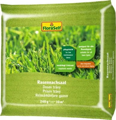 Produktbild von Nachsaatrasen FloraSelf Rasenerneuerung 240 g für 10 m²