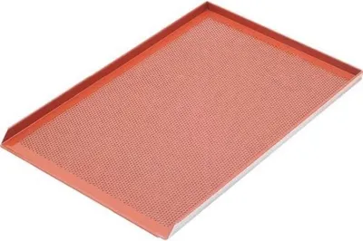 Produktbild von Aluminium Backblech - gelocht m. Silikon-Beschichtung - Stärke 1,5mm - 600x400mm