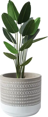 Produktbild von Kleine Boho-Pflanzentöpfe Für Den Innenbereich, Handwerkliche Zementtöpfe Für Zimmerpflanzen, Sukkulententöpfe Mit Drainagelöchern