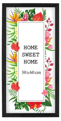 Produktbild von MG Design Schwarz Bilderrahmen 30 x 60 cm - Aus echtem Holz mit Acrylglas, zum Aufhängen & Aufstellen, für Fotos, Poster & Puzzle
