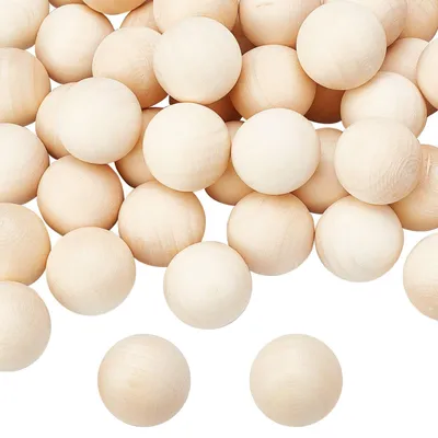 Productafbeelding van Innovra - Dailygoods - Dailygoody - Houten ballen - Knutselen - Decoratieve ballen - 25 mm - Natuurlijke materialen - Ideaal voor DIY-projecten - Geschikt voor volwasse