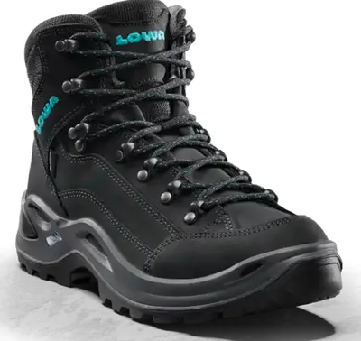 Produktbild von LOWA Renegade GTX Mid Ws, Weiblich, Erwachsener, Schwarz, Türkis, Outdoor-Stiefel, Wandern, Einfarbig