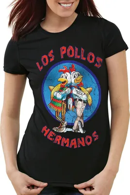 Produktbild von style3 Los Pollos T-Shirt Damen, Farbe:Schwarz, Größe:XL