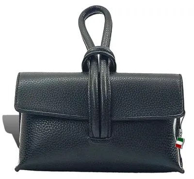 Produktbild von Florence Damen Abendtasche Umhängetasche Tasche schwarz Leder Größe 23x6x13 D2OTF834S