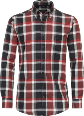 Obrázok produktu pre Casa Moda - Comfort Fit - Pánska košeľa z flanelu (434152700), veľkosť:S, farba:červená (400)