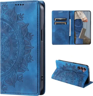 Produktbild von Hülle für Samsung Galaxy A05s 4G Handyhülle Flip Case Cover Tasche Mandala Blau