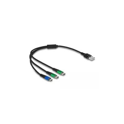 Obrázok produktu pre DELOCK USB Ladekabel 3 in 1 Typ-A zu Micro USB/ 2x USB 30 cm