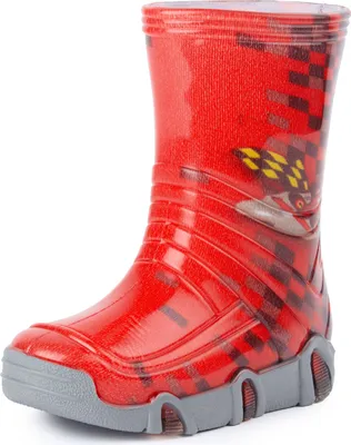 Produktbild von Ladeheid Kinder Mädchen Jungen Gummistiefel Gefüttert SwkBW (Rot Auto, 25/26)