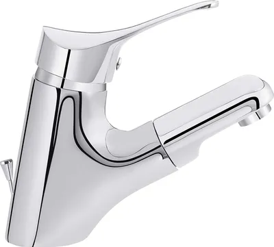 Produktbild von Waschtischarmatur mit ausziehbarer Handbrause (mit Zugstange)