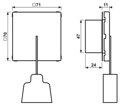 Imagen del producto de JUNG NRSLS0834ZTWW - Plástico - Sin tornillos - 1 unidad
