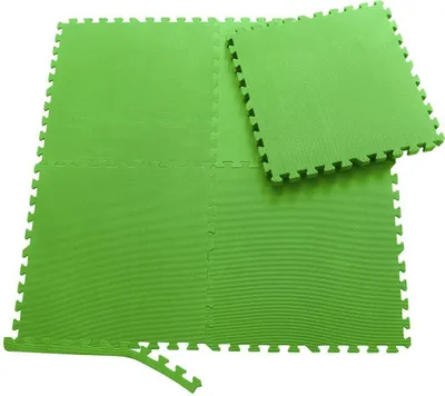 Produktbild von Sporttrend 24® 8 Schutzmatten + 16 Randstücke Set in Grün 60x60x1cm | 2,88qm | Bodenschutzmatte Unterlegmatte für Fitnessgeräte