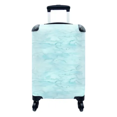 Produktbild von MuchoWow® Koffer Handgepäck Trolley Rollkoffer Kleine Reisekoffer mit 4 Rollen - Aquarelle - Muster - Marmor - Cabin Size < 55x40x23 cm & 55x40x20 cm - Fotokoffer - Kabinenkoffer - Boardgepäck - Reise-Box - Reisekoffer - Reisegepäck - Koffer mit Bild - Trolley für Kinder