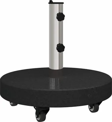 Produktbild von vidaXL Sonnenschirmständer 30kg Schwarz Granit und Edelstahl Rund