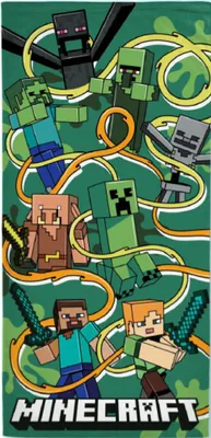 Produktbild von Minecraft Badetuch Funtage 70 x 140 cm - Baumwolle