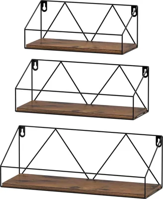 Produktbild von Wandregal aus Holz und Metall für Küchen, Badezimmer, Wohnräume und Büros