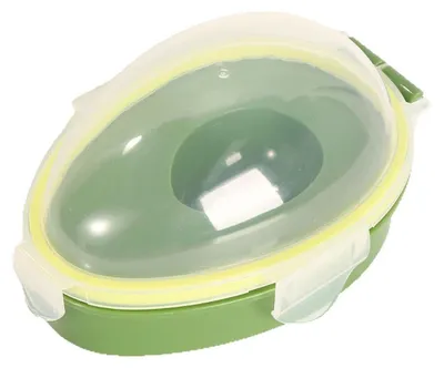Produktbild von Luftdichte Avocado-Box, BPA-frei, wiederverwendbar mit Silikondichtung, 15,3×11×8 cm für Kühlschrank & Unterwegs