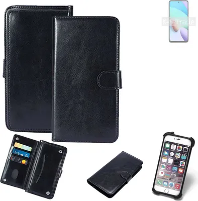 Produktbild von K-S-Trade 360° Hülle kompatibel mit Xiaomi Redmi 10 2022 schwarz Kunstleder Case BookCase WalletCase Kunstlederederhülle Handyhülle, Rundumschutz