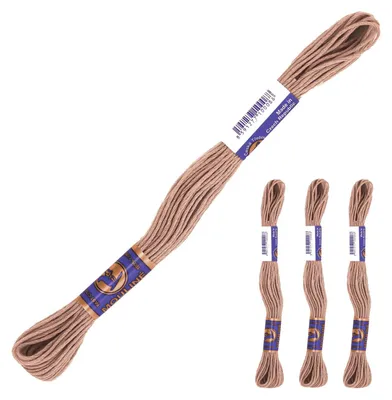 Produktbild von 3 Docken Stickgarn je ca. 8m / Sticktwist 100% Baumwolle Stickerei verschiedene Farbwahl, Farbe :7382 Muskatnussfarbig