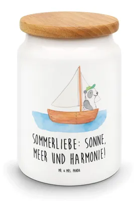 Produktbild von Mr. & Mrs. Panda Dose Sommerliebe - Weiß - Geschenk, Kuscheln, zuckerdose, Sommerprodukte, Strand, Sommerferien, Kaffeedose, Keksdose, behälter, Sommer, Sommergefühle