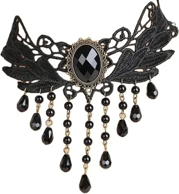 Produktbild von KA-27498 Halskette Schwarz – Eleganter Choker-Stil KP27498