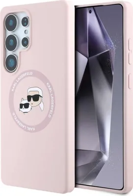 Image de KARL LAGERFELD case passend für SAMSUNG S25 Ultra KLHMS25LSKCHTCP (Magnetic Silicone Double Heads) rose