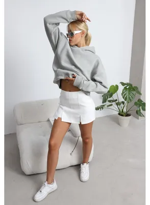 Produktbild von Basic Oversize Damen Hoodie Grau L