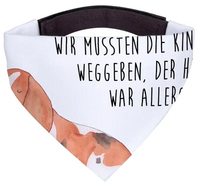 Produktbild von Mr. & Mrs. Panda Hundehalstuch Hund Basset Hound - Weiß - Geschenk, Sprüche, Hunde Hals Tuch, Halstuch Für, Lustig, Bandana, Süß