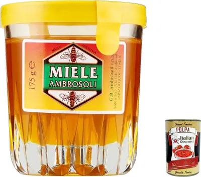 Produktbild von AMBROSOLI 8006450011018, Wildblumenhonig, 175 g, 324 kcal, 1377 kJ, 80,6 g, 80,6 g