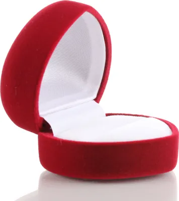Produktbild von Edles Ring-Etui Herz-Form rotes Samt für Verlobung und Valentinstags Geschenke Autiga®
