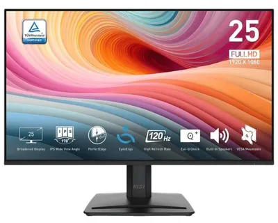 Produktbild von MSI PRO MP251 E2, 62,2 cm (24.5"), 1920 x 1080 Pixel, Full HD, LED, 4 ms, Schwarz
