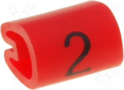 Obrázek produktu pro 200 kusů štítků pro označování kabelů a vodičů o průměru 2 až 3,2 mm, PVC, 05811202. Štítky na kabely