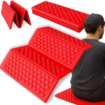 Produktbild von Sitzmatte Faltmatte Sitzkissen Outdoor Camping Isomatte Thermomatte faltbar leicht rutschfest Rot