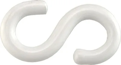 Produktbild von S-Haken aus verzinktem Stahl, 3,8 mm Durchmesser, 35 mm Länge, 4er Set