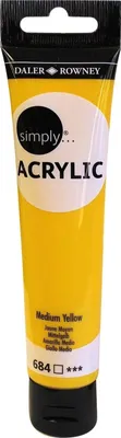 Immagine prodotto di Daler-Rowney Simply Acrylic, 75 ml, Mittelgelb
