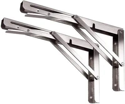 Zdjęcie produktu dla Składane wsporniki do półek, szerokość 30,5 cm, maksymalne obciążenie 150 kg, zestaw 2 sztuki