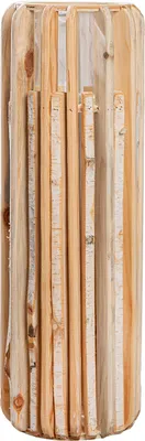 Produktbild von Gilde Windlicht, zylindrisch,  Puomi , Holz, naturfarben, VE 1, H. 55 cm, D. 18 cm Höhe: 55.00 cm Durchmesser: 18.00 cm 59543