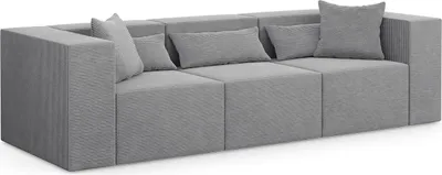 Produktbild von 3-Sitzer Couch Nova - 284x105x76cm modulares Couch fur Wohnzimmer, Hellgrau