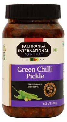 Zdjęcie produktu dla Pikle z zielonej papryczki chilli Pachranga International Green Chilli Pickle 800g
