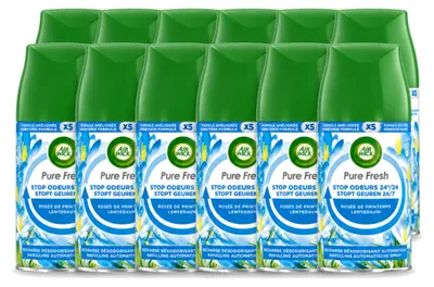 Productafbeelding van 12 x Air Wick Freshmatic navulling Pure Lenteochtend, 250 ml - Voordeelverpakking - 12 stuks