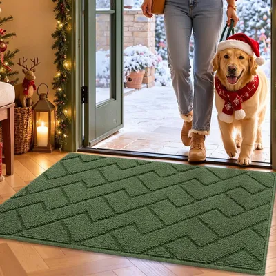 Produktbild von Fußmatte Schmutzfangmatte Mikrofaser Innen - 50 x 80 cm - Rutschfest - Waschbar