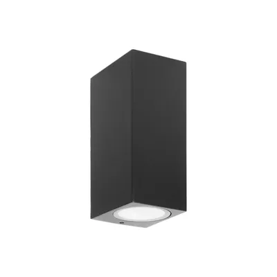Produktbild von Prios Außenwandleuchte Tetje, schwarz, eckig, 16 cm