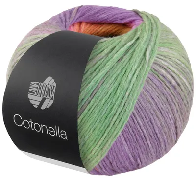 Produktbild von Lana Grossa - Cotonella 0012 himmelblau salbeigrün türkis gelb orange pink violett