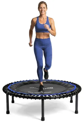 Produktbild von Mini-Trampolin – Hüpfgerät für Erwachsene und Kinder – 40 Zoll Durchmesser – Mit Gummibändern – Maximale Belastung: 150 kg