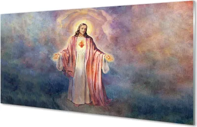 Produktbild von Glasbilder 100x50 Wandkunst Jesus