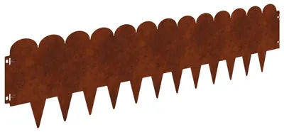 Obrázek produktu pro vidaXL Ohraničení trávníku, 20 ks, 103 x 25 cm, ocel, rezavá