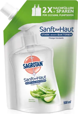 Produktbild von Sagrotan Aloe Vera Handseife 500 ml mit beruhigender Aloe Vera - Desinfektionsmittel und Pflege in Einem
