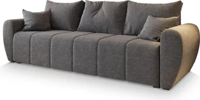 Produktbild von Sofa MADISON Hellgrau Dünner Stoff mit Schlaffunktion, Sofa mit Bettkasten, Sofa mit Bettkasten, Wohnzimmersofa, Couch, Soffa, Bettsofa, Couchgarnitur- Hellgrau, SAWANA 21