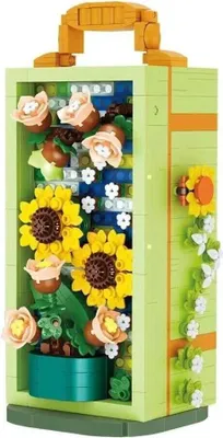 Produktbild von Schmuckkästchen aus Bausteinen mit Sonnenblumen-Motiv, 560 Teile